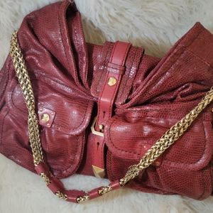 Henri Bendel Red Alligator Bag